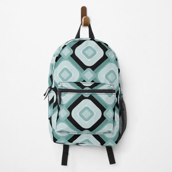 Item preview, Mid Century Retro Mint and Teal Geometric Diamond Pattern designed and sold by Jyoti Digital Artist.