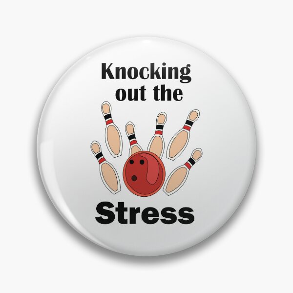 Item preview, Bowling Strike Knocking Out Stress Funny Bowling Party designed and sold by Nisha Prabhu.