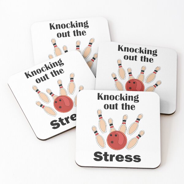 Item preview, Bowling Strike Knocking Out Stress Funny Bowling Party designed and sold by Nisha Prabhu.