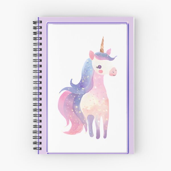 Item preview, Cute Unicorn in Soft Colours in Purple Frame designed and sold by TeeGeeTees.