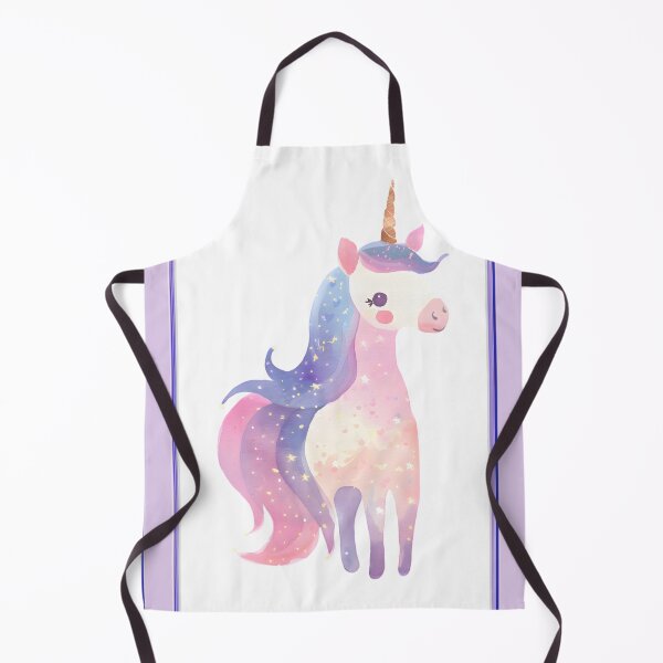 Item preview, Cute Unicorn in Soft Colours in Purple Frame designed and sold by TeeGeeTees.
