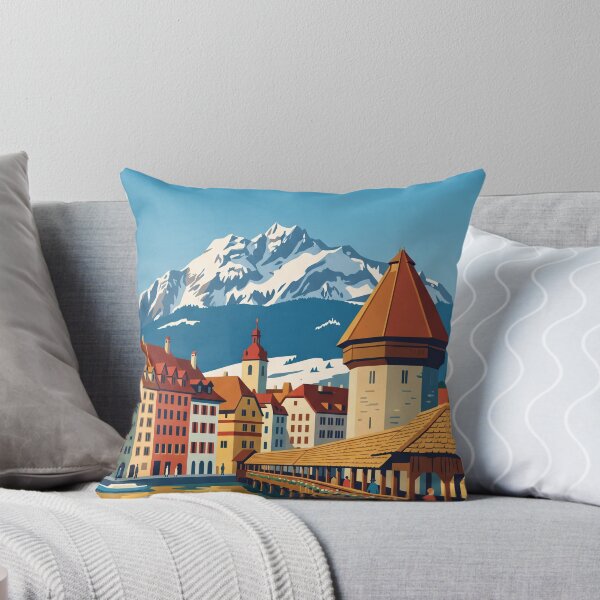 Item preview, Lucerne Switzerland Vintage Travel Poster designed and sold by Bomax121.