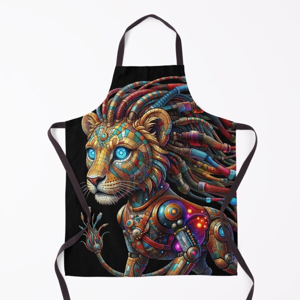 Item preview, Mecha Mosaic Lion Art designed and sold by unboxedbyJuls.
