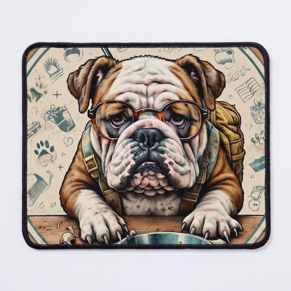 Item preview, Funny Bulldog My Human Started School Who Will Feed Me designed and sold by PawsRetroStudio.