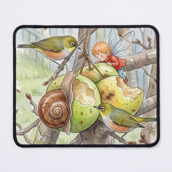 Item preview, Pixi, birds, snail with apples designed and sold by Faerieglen.