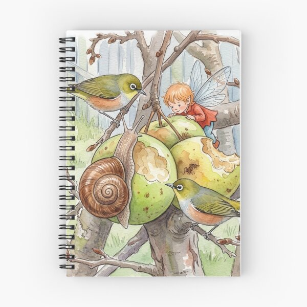 Item preview, Pixi, birds, snail with apples designed and sold by Faerieglen.