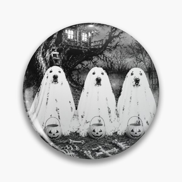 Item preview, Ghost Dogs Haunted Treehouse Halloween designed and sold by Inkversed.