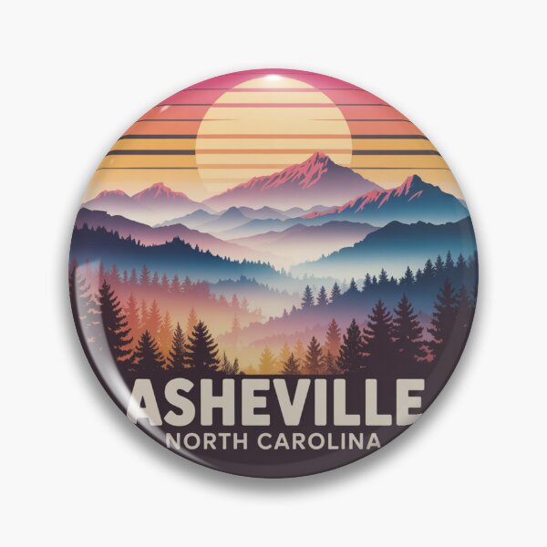 Item preview, Asheville North Carolina: Misty Mountain Sunset designed and sold by CircinusStore.