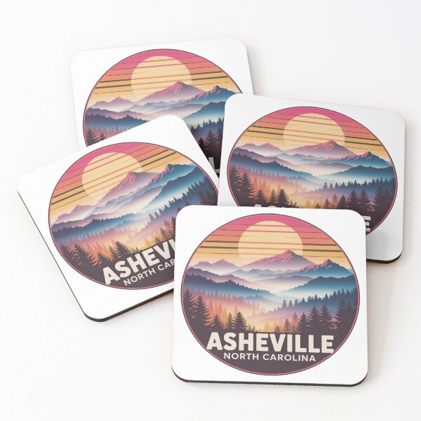 Item preview, Asheville North Carolina: Misty Mountain Sunset designed and sold by CircinusStore.