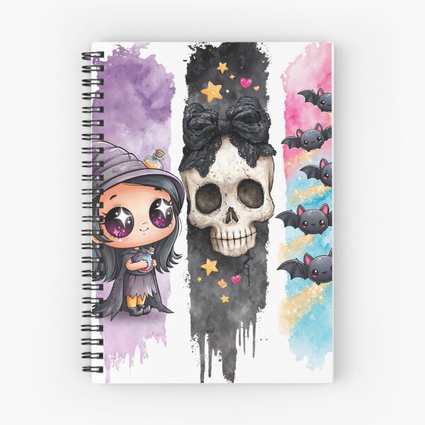 Item preview, Pastel Goth Kawaii Halloween Design | Cute Bats Chibi Witch Pumpkin Watercolor Shirt designed and sold by Anastasiia Yurevych.