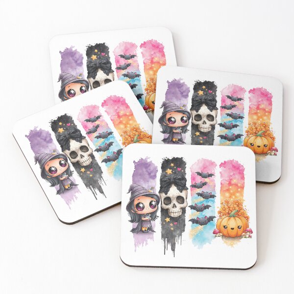 Item preview, Pastel Goth Kawaii Halloween Design | Cute Bats Chibi Witch Pumpkin Watercolor Shirt designed and sold by Anastasiia Yurevych.