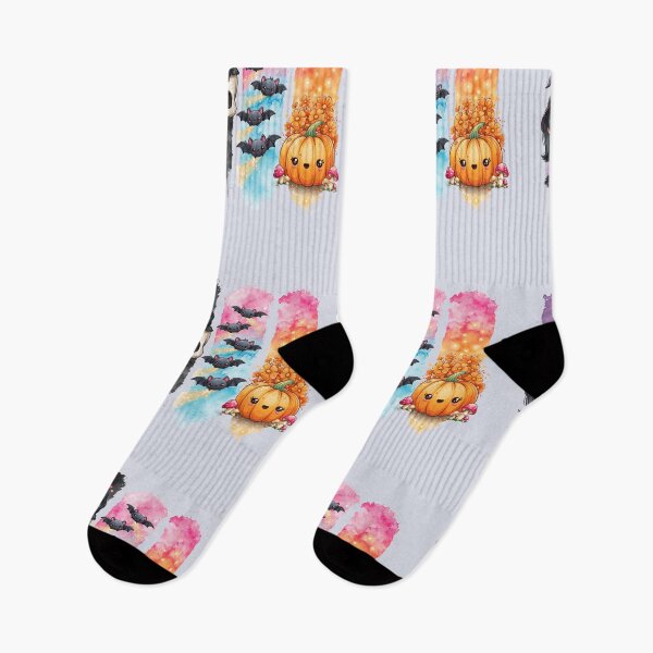 Item preview, Pastel Goth Kawaii Halloween Design | Cute Bats Chibi Witch Pumpkin Watercolor Shirt designed and sold by Anastasiia Yurevych.