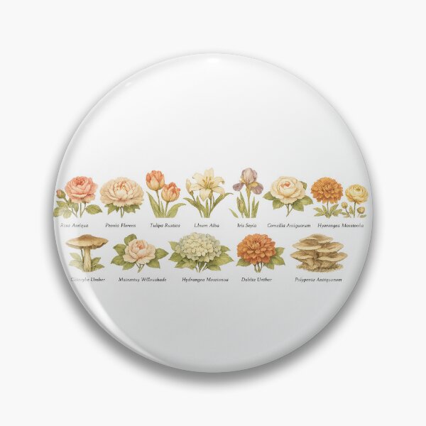 Item preview, Garden Blossoms Vintage Botanical Plate designed and sold by Trionda_Shop.