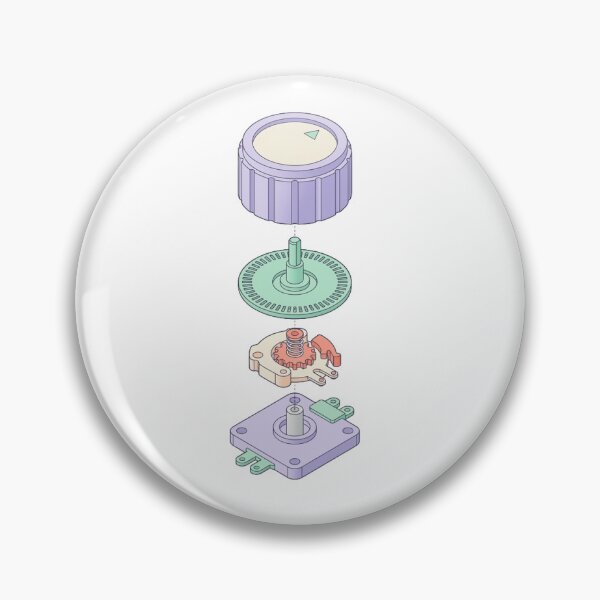Item preview, Rotary Encoder Knob Exploded View - Macropad Keyboard Art designed and sold by Node & Switch.