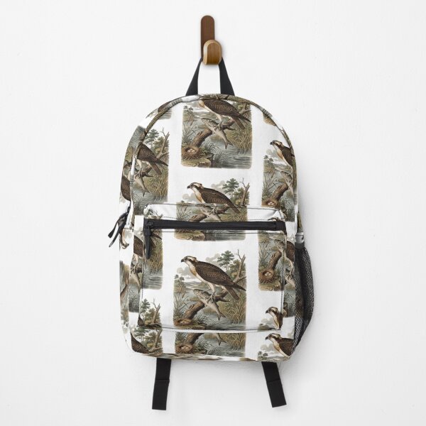Item preview, Osprey Fishing Vintage Wildlife Illustration – Audubon Style Bird of Prey Art designed and sold by Roy & Tiffany.