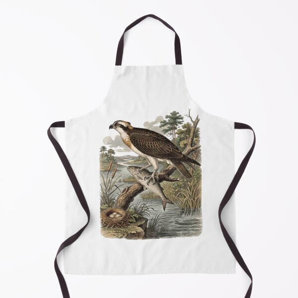 Item preview, Osprey Fishing Vintage Wildlife Illustration – Audubon Style Bird of Prey Art designed and sold by Roy & Tiffany.