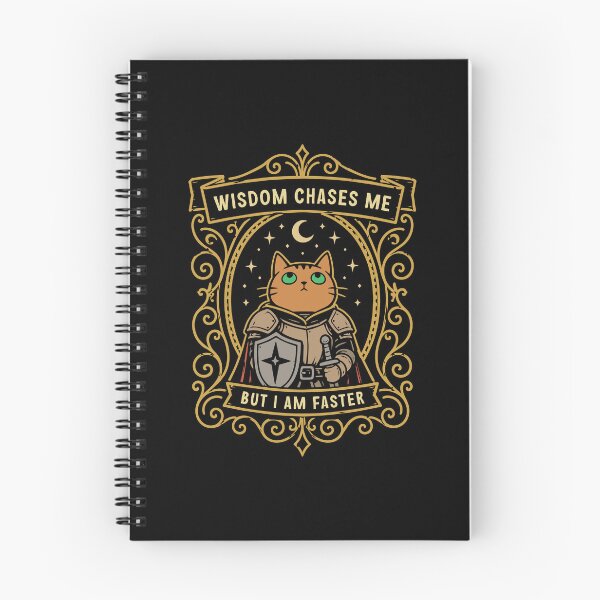 Item preview, Wisdom Chases Me But I am Faster Sarcastic Cat designed and sold by pixeptional.