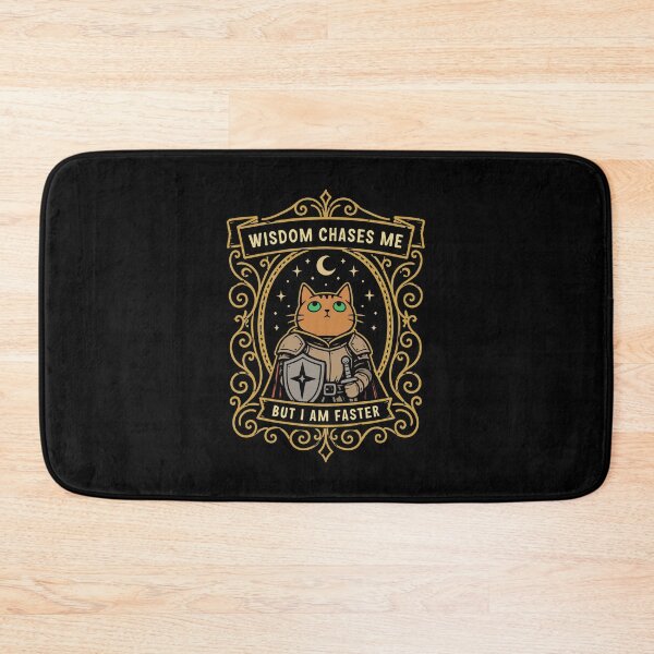 Item preview, Wisdom Chases Me But I am Faster Sarcastic Cat designed and sold by pixeptional.
