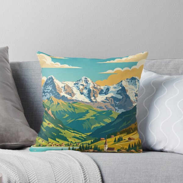 Item preview, Interlaken Switzerland Vintage Travel Poster designed and sold by Bomax121.
