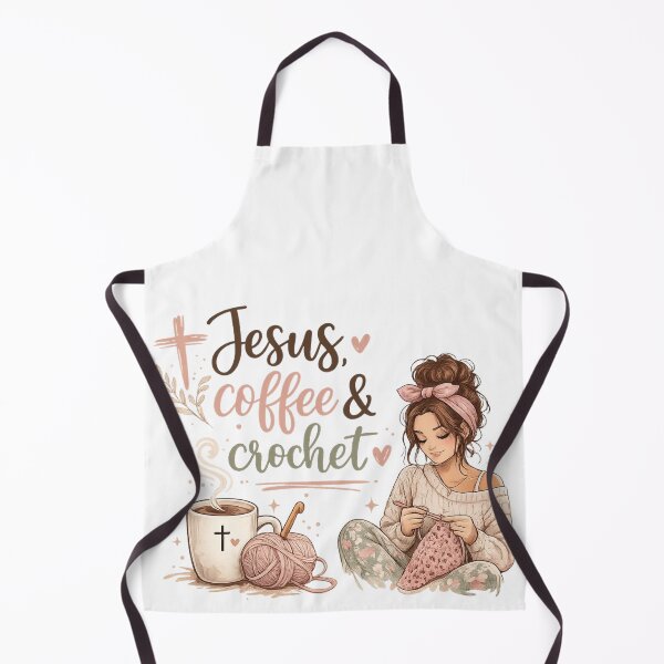 Item preview, Jesus, Crochet, And Coffee Love designed and sold by Jas-Mine Croche & More LLC.