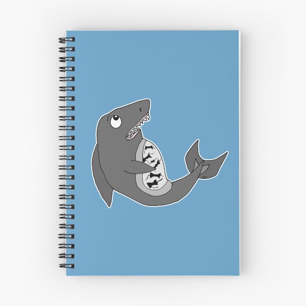 Item preview, Funny Bowties in My Stomach Sticker | Cute Nervous Shark Cartoon designed and sold by MyxaART.