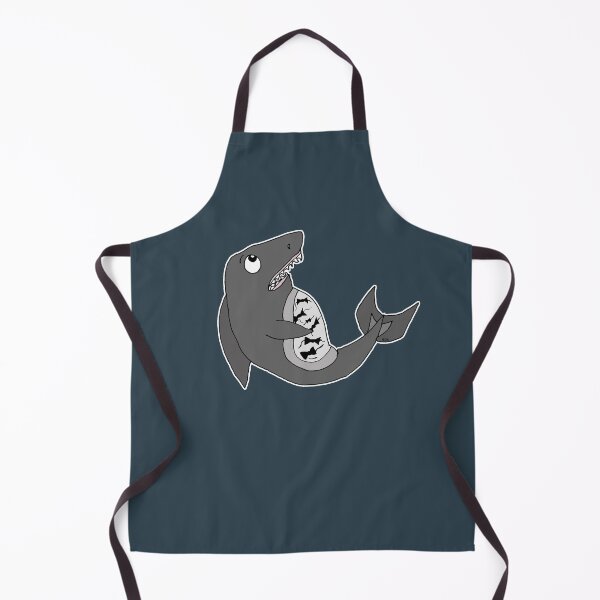 Item preview, Funny Bowties in My Stomach Sticker | Cute Nervous Shark Cartoon designed and sold by MyxaART.