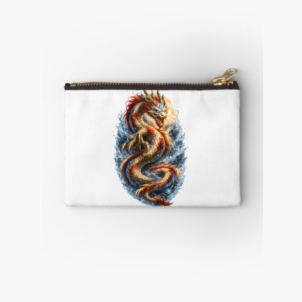 Item preview, Crystal Guardian Dragon – Japanese Koi Dragon Fantasy Art | Blue Crystal Eastern Dragon | Premium Back Print T-Shirt designed and sold by TravelJH.