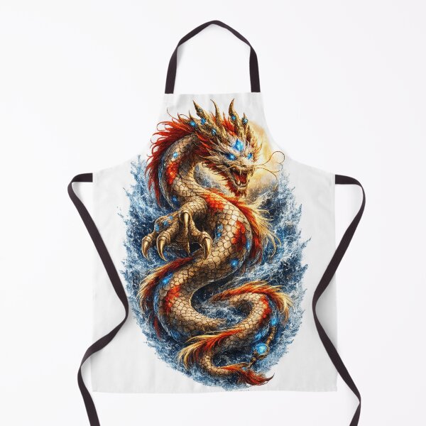 Item preview, Crystal Guardian Dragon – Japanese Koi Dragon Fantasy Art | Blue Crystal Eastern Dragon | Premium Back Print T-Shirt designed and sold by TravelJH.