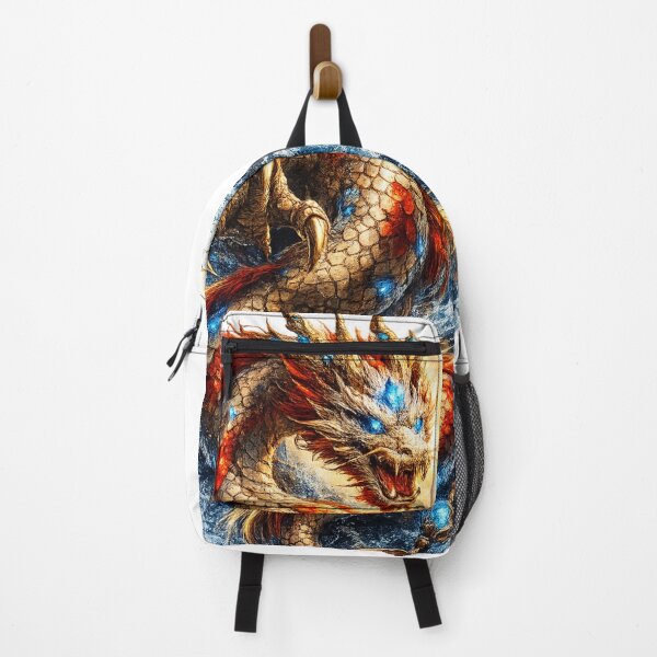 Item preview, Dragón Guardián de Cristal – Arte Fantástico Japonés del Dragón Koi | Dragón Oriental de Cristal Azul | Camiseta Premium con Estampado en la Espalda designed and sold by TravelJH.