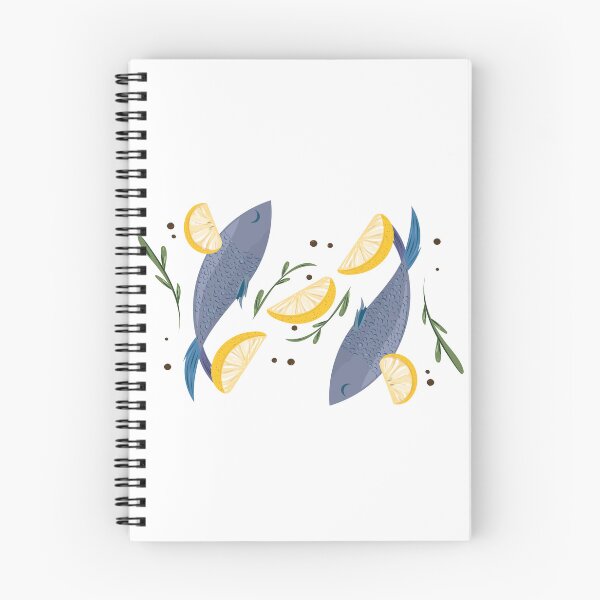 Item preview, Fish & Lemon | Mediterranean Food Illustration designed and sold by Mammoths.