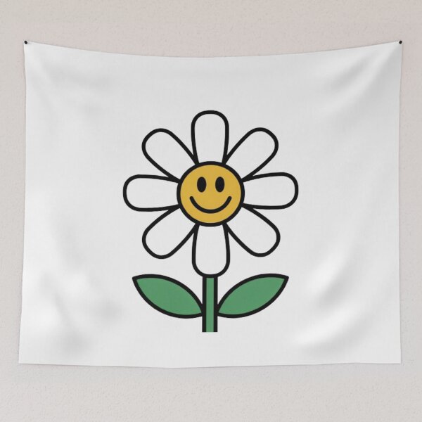 Item preview, Retro Daisy Flower Power Smiley Face Graphic designed and sold by TeeDesignMaster.
