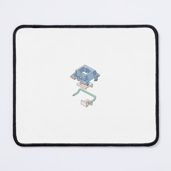 Item preview, Keyboard Stabilizer Anatomy - Exploded View Mechanical Keyboard Art designed and sold by Node & Switch.