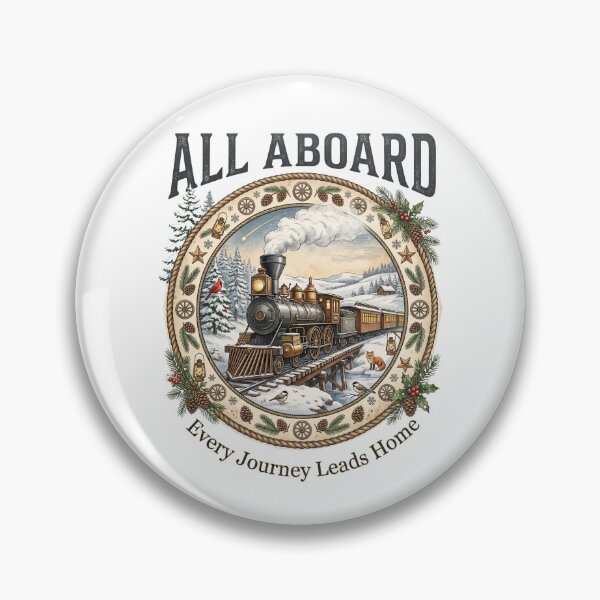 Item preview, All Aboard Vintage Christmas Steam Train Illustration – Every Journey Leads Home designed and sold by Roy & Tiffany.