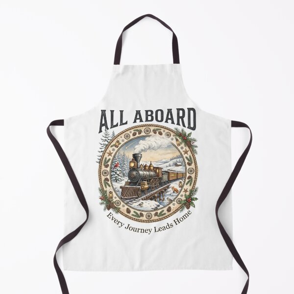 Item preview, All Aboard Vintage Christmas Steam Train Illustration – Every Journey Leads Home designed and sold by Roy & Tiffany.