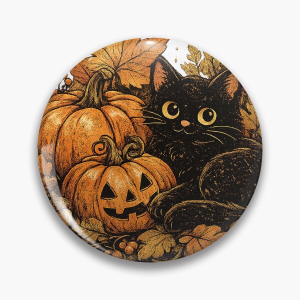 Item preview, Retro Black Cat Pumpkin Halloween Shirt | Cozy Autumn Cat Lover Design designed and sold by Designer79.