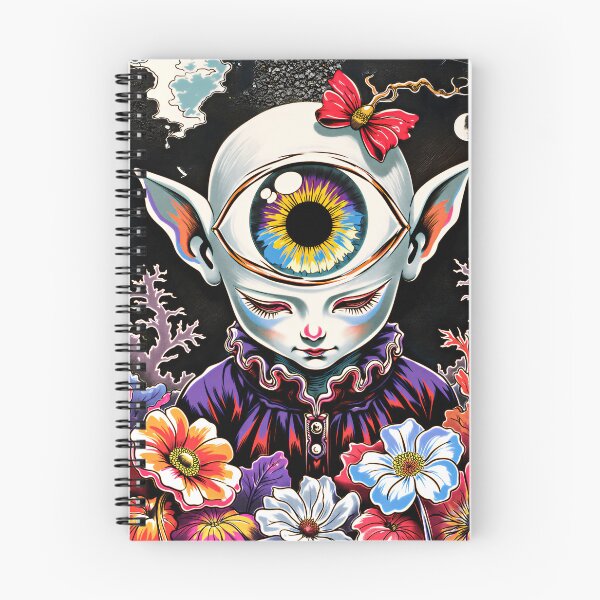 Item preview, Creepy Cute Elf Boy Portrait with Giant Forehead Eye | Gothic Grunge Horror Art designed and sold by QQQueen.