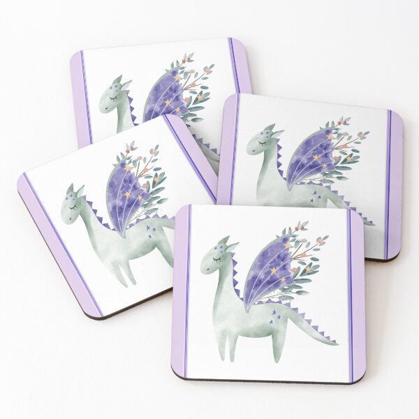 Item preview, Cute Winged Dinosaur Horse in Purple Frame designed and sold by TeeGeeTees.