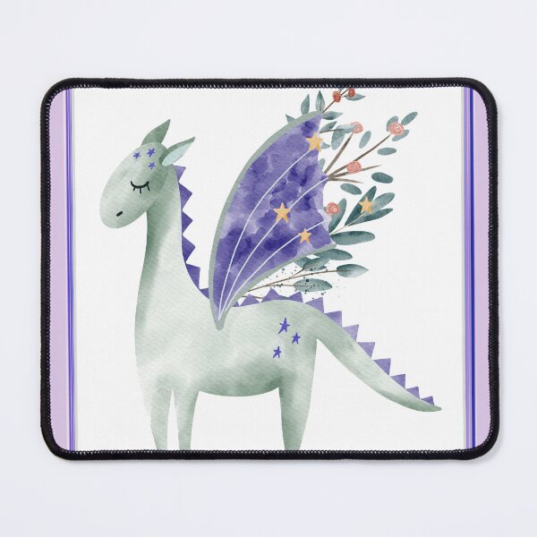 Item preview, Cute Winged Dinosaur Horse in Purple Frame designed and sold by TeeGeeTees.
