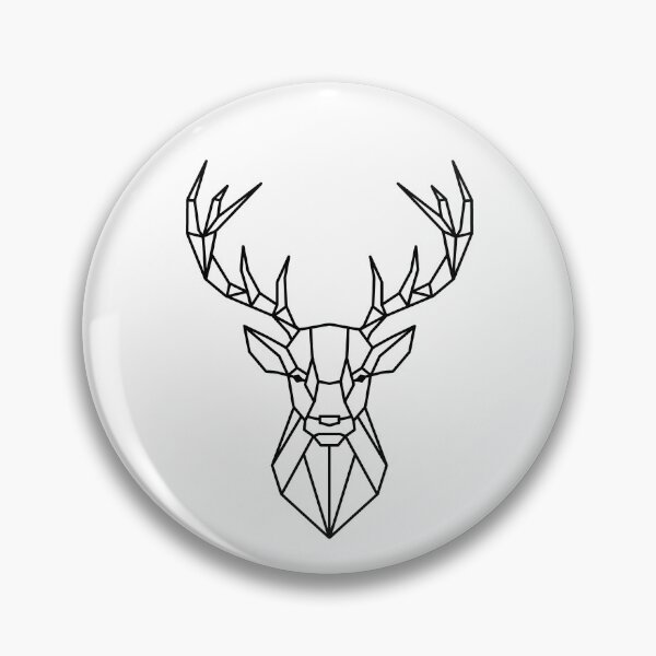 Item preview, Geometric stag head black designed and sold by bravoalpha.