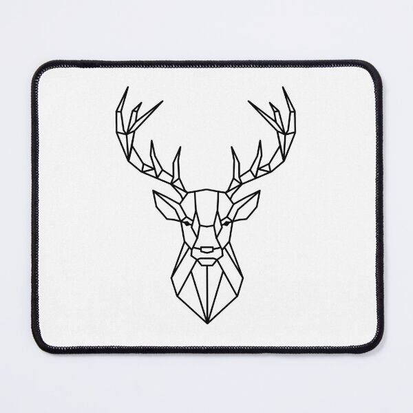 Item preview, Geometric stag head black designed and sold by bravoalpha.