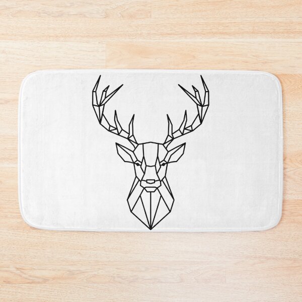 Item preview, Geometric stag head black designed and sold by bravoalpha.