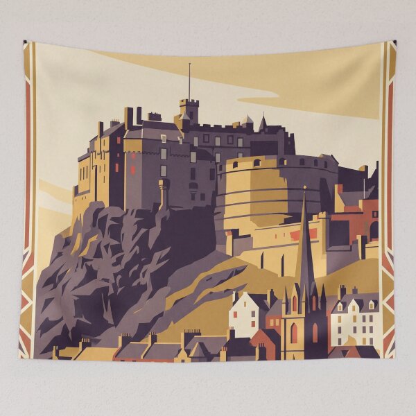 Item preview, Edinburgh Scotland Vintage Travel Poster designed and sold by Bomax121.