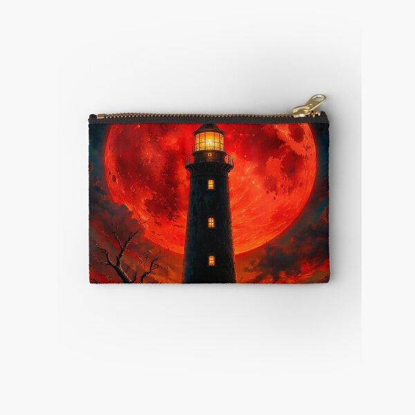 Item preview, Lighthouse with a huge red moon designed and sold by paulrommer.