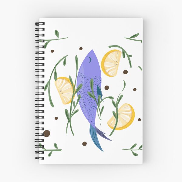 Item preview, Mediterranean Fish & Lemon | Elegant Kitchen Art designed and sold by Mammoths.