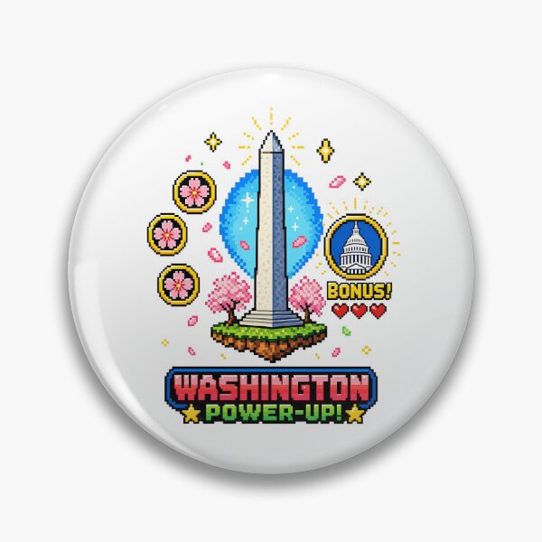 Item preview, Washington Power-Up – Pixel Monument Bonus Level designed and sold by Fenay Designs.
