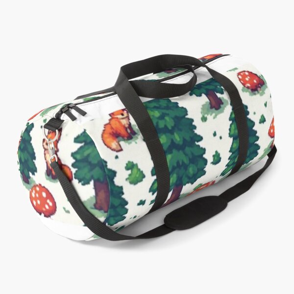 Item preview, Cozy Pixel Art Forest - Cute Fox & Mushroom Pattern designed and sold by thepixelcloset.