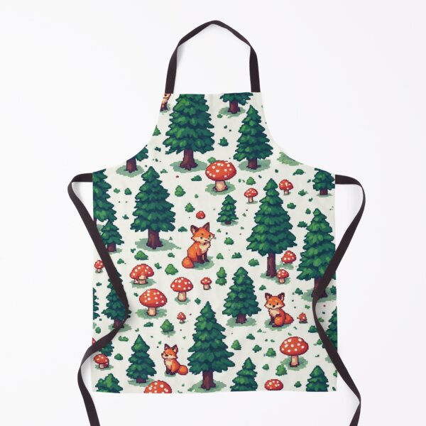 Item preview, Cozy Pixel Art Forest - Cute Fox & Mushroom Pattern designed and sold by thepixelcloset.