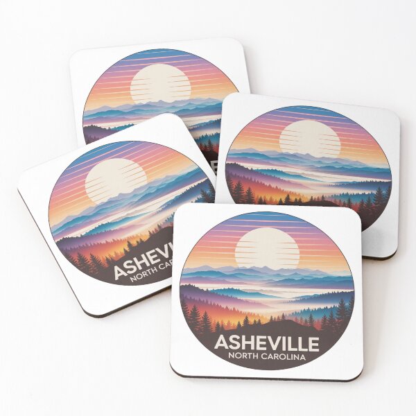 Item preview, Asheville North Carolina: Colorful Mountain Sunset designed and sold by CircinusStore.