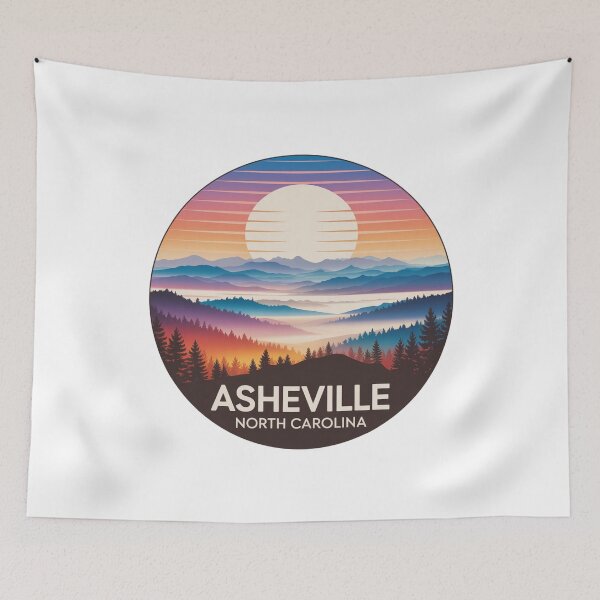 Item preview, Asheville North Carolina: Colorful Mountain Sunset designed and sold by CircinusStore.