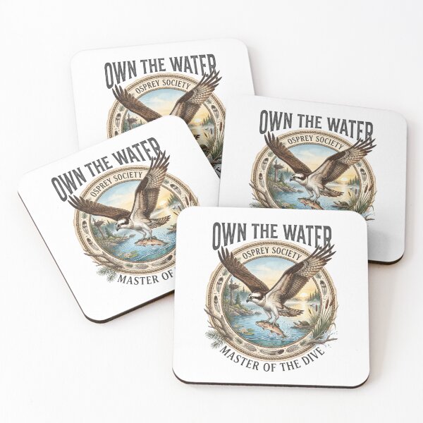 Item preview, Osprey Society – Own The Water Vintage Wildlife Fishing Bird Illustration designed and sold by Roy & Tiffany.